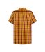 Unisex Adult Checked Shirt Burgundy Gold Lambretta-3