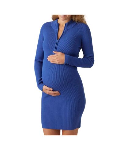 Robe de Grossesse Bleu Femme Mamalicious Lena - L