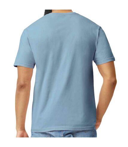 Mens short sleeve soft-style t-shirt stone blue Gildan