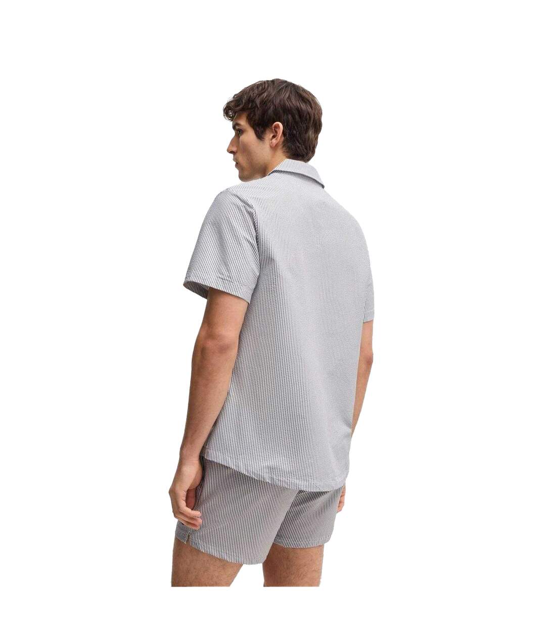 Chemise Plage Motif/style À Rayures Velvetfish Homme Bleu Marine Boss-3