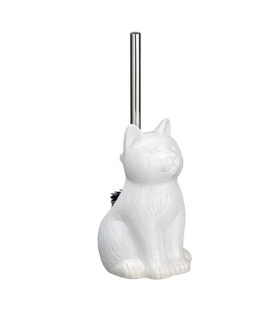 Brosse WC Cat en céramique - Blanc