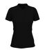 Womens/ladies Stretch Polo Shirt Black Opal Stedman-1