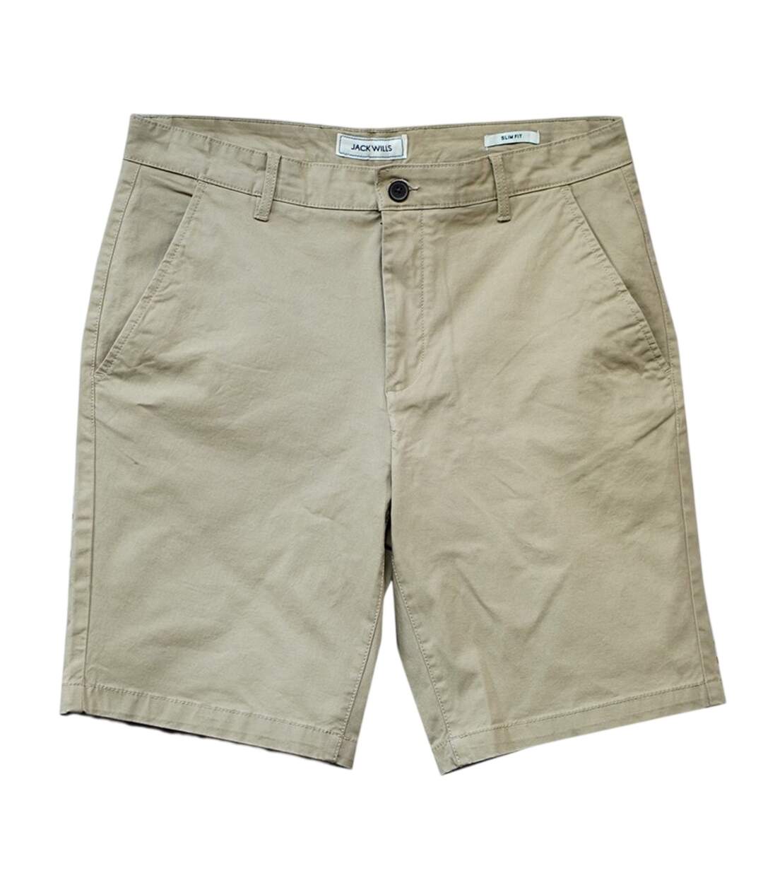 Mens Plain Chino Shorts Taupe Jack Wills-1