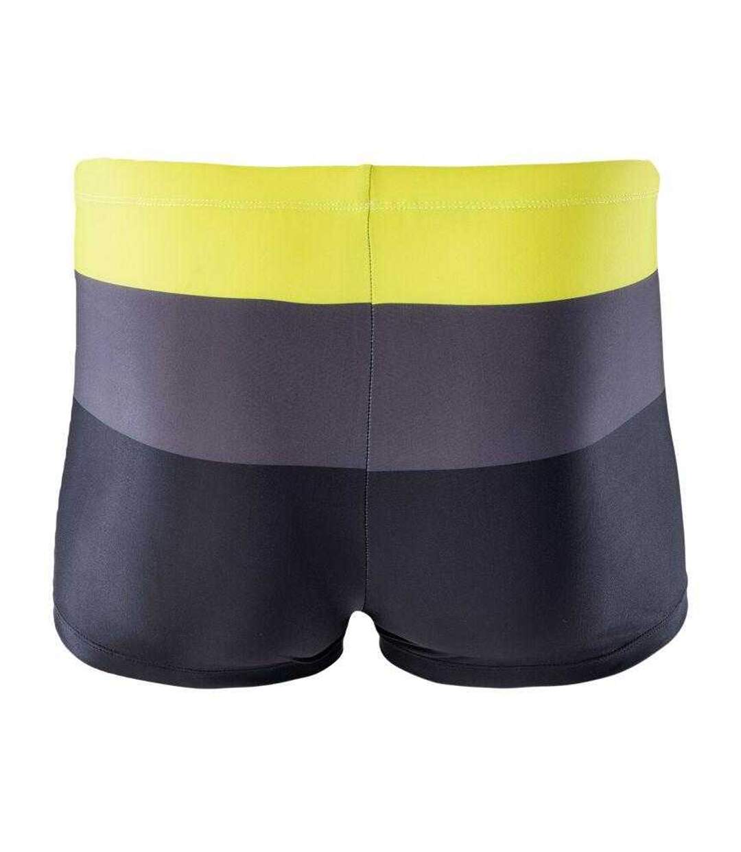 Short De Bain Motif/style Rayé Homme Noir Jaune Aquawave-2