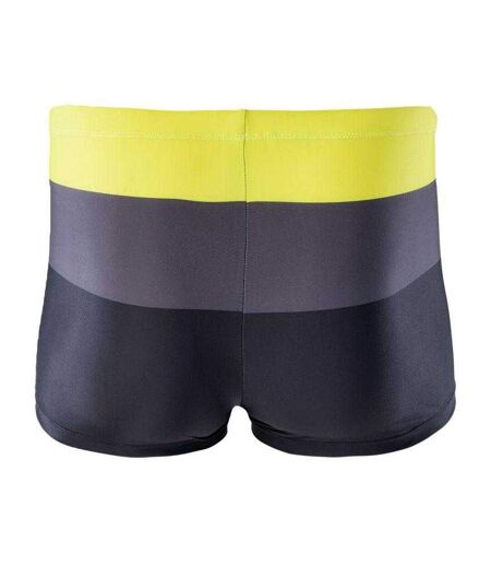 Short De Bain Motif/style Rayé Homme Noir Jaune Aquawave