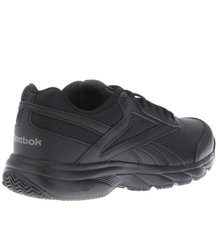 Womens/ladies work n cushion 4.0 leather walking trainers black Reebok