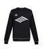 Sweat noir homme umbro lif crewnec pig - m-1