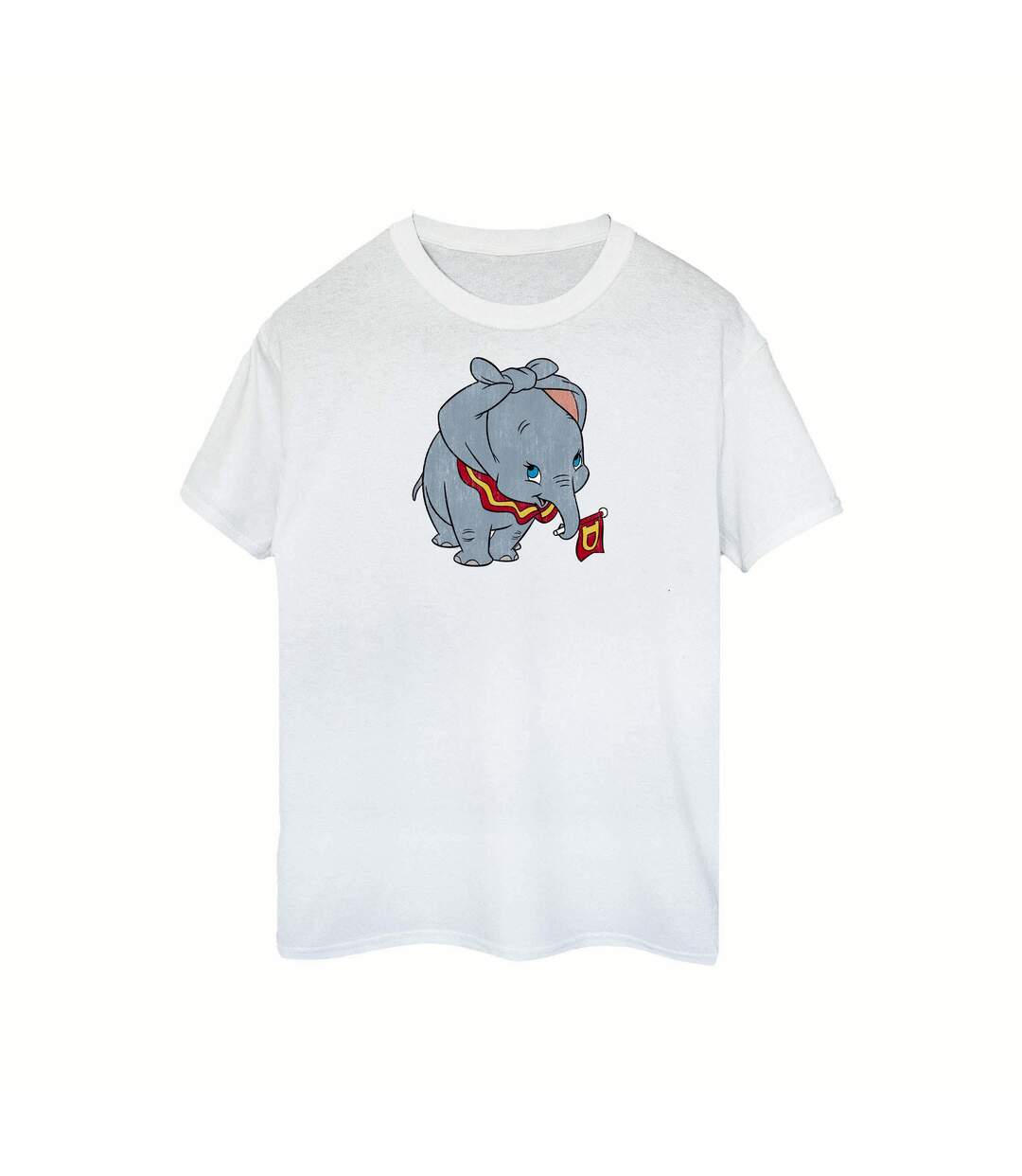 Disney Femme/Ladies Dumbo Classic Tied Up Ears Coton Boyfriend T-Shirt (Blanc) - UTBI51833-1