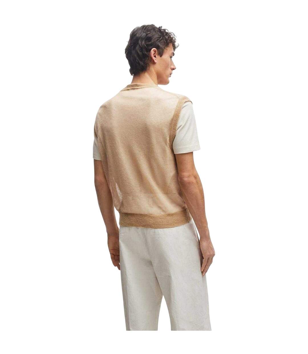 Gilet Lucid Homme Beige Boss-3