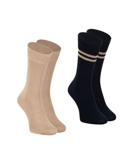 Lot de 2 paires de mi-chaussettes homme Coton Peigné Eminence