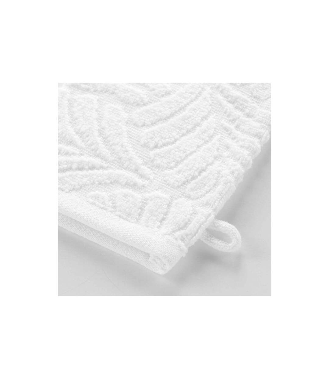 Lot de 2 Gants de Toilette Madeira 15x21cm Blanc-3