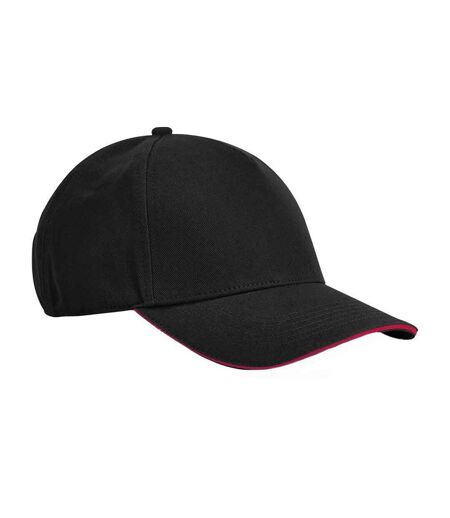 Casquette De Baseball Earthaware Classic Noir Rouge Classique Beechfield