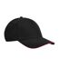 Casquette De Baseball Earthaware Classic Noir Rouge Classique Beechfield-1