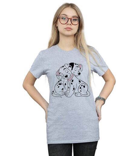 Disney - T-shirt DALMATIANS PUPPY LOVE - Femme (Gris chiné) - UTBI17617