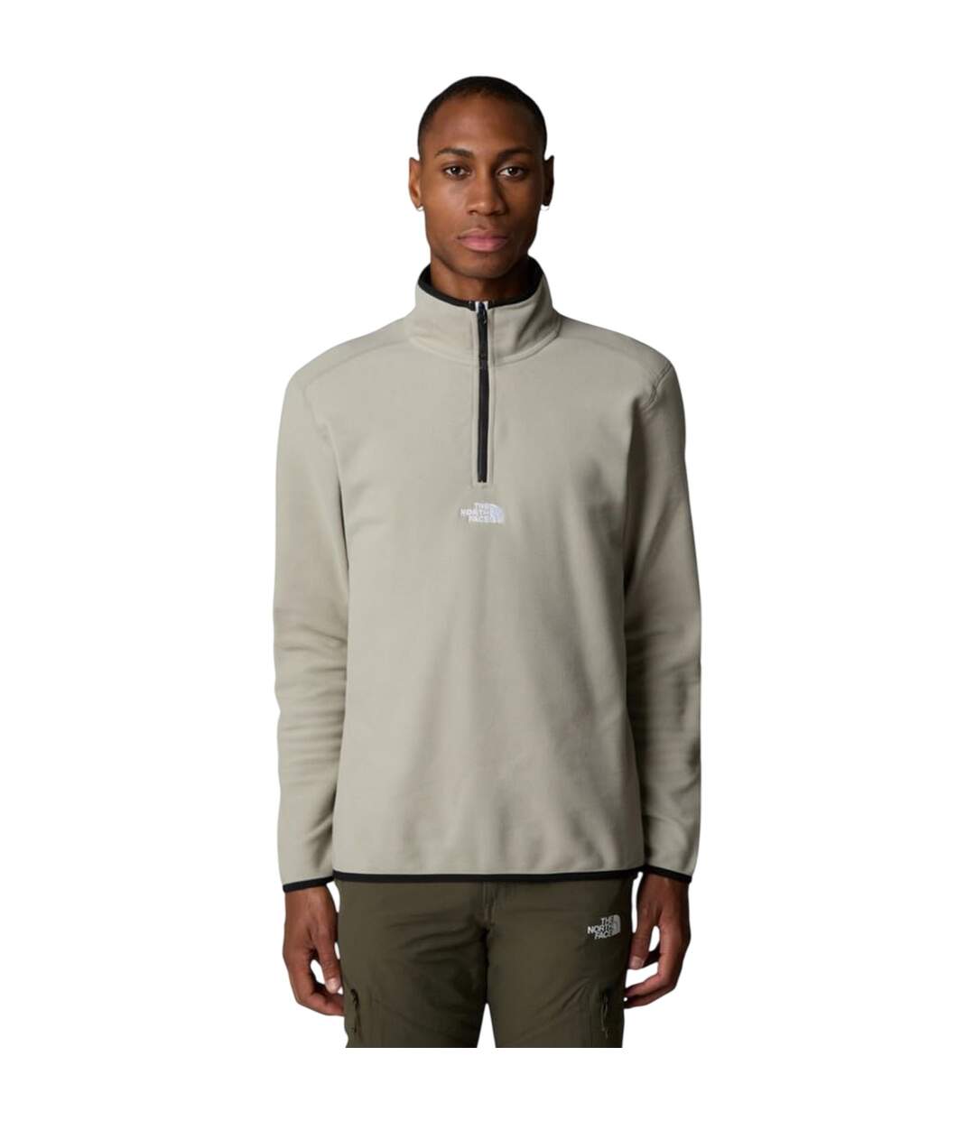 Sweat Manches Longues Motif/style Logo Brodé Homme Beige The North Face-4