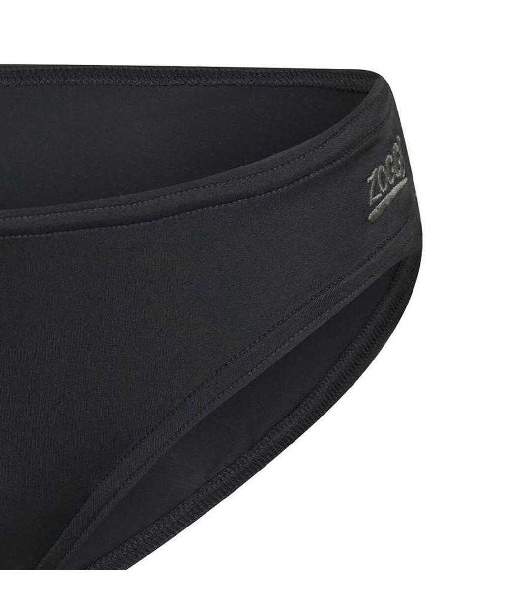 Womens/ladies Tahiti Low Rise Swim Briefs Black Zoggs-3