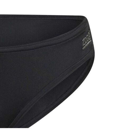 Womens/ladies Tahiti Low Rise Swim Briefs Black Zoggs