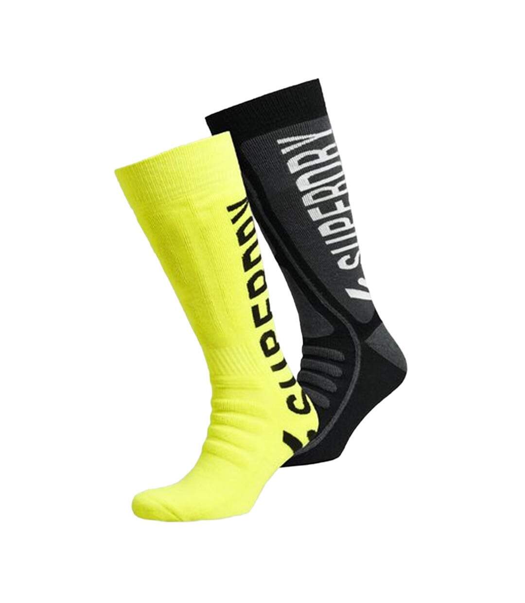 Chaussettes de compression jaune/noir adulte superdry compressport-1