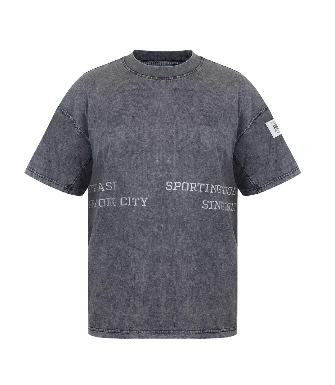 T-shirt Motif/style Logo Nyc Homme Gris Délavé Everlast-1