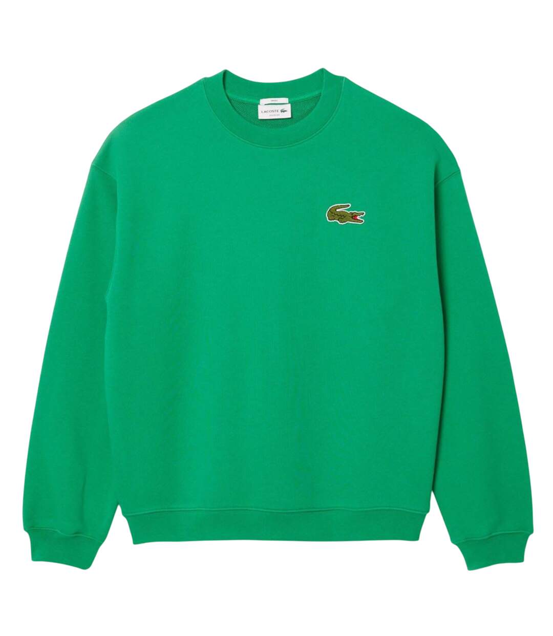 Sweat Style Badge Accent Adulte Vert Lacoste-2