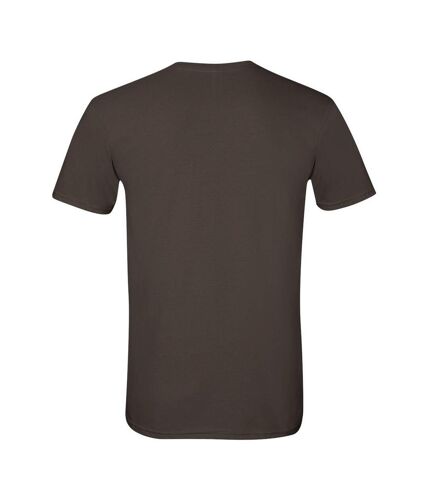 Gildan Mens Short Sleeve Soft-Style T-Shirt (Dark Chocolate)
