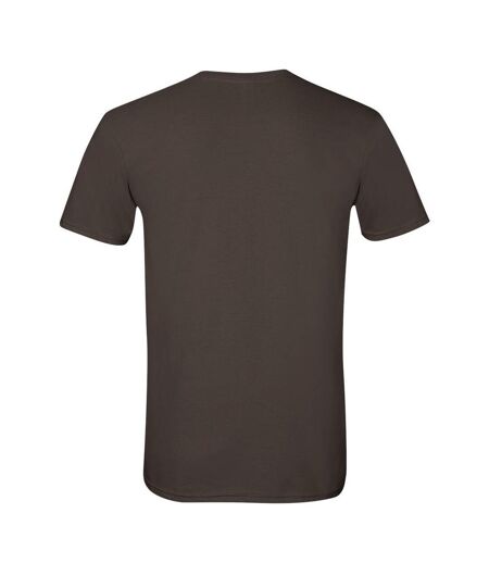 Gildan Mens Short Sleeve Soft-Style T-Shirt (Dark Chocolate)