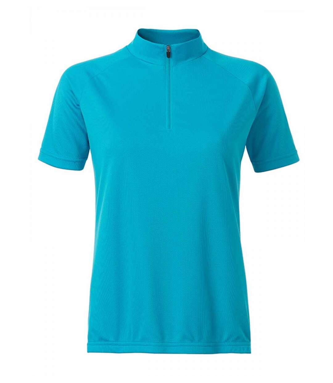 maillot cycliste zippé - FEMME - JN511 - bleu turquoise-1