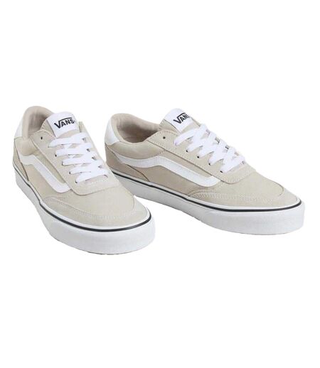 Mens Brooklyn Canvas Trainers Silver Vans