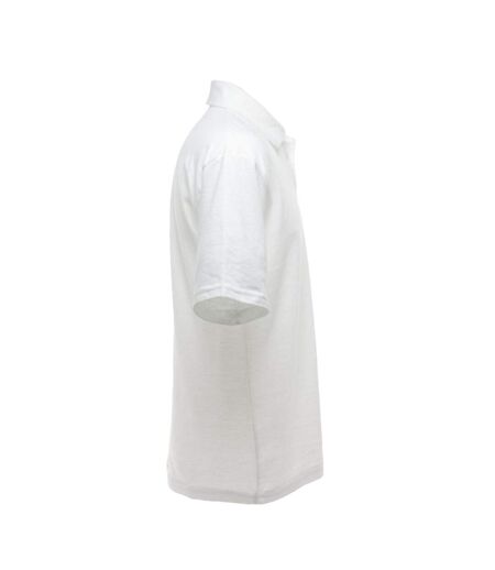 UCC 50/50 Mens Plain Piqué Short Sleeve Polo Shirt (White) - UTBC1194