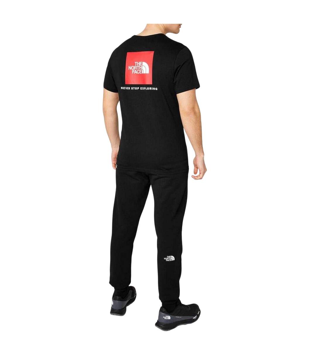 T-shirt Never Stop Exploring Homme Noir Rouge The North Face-1