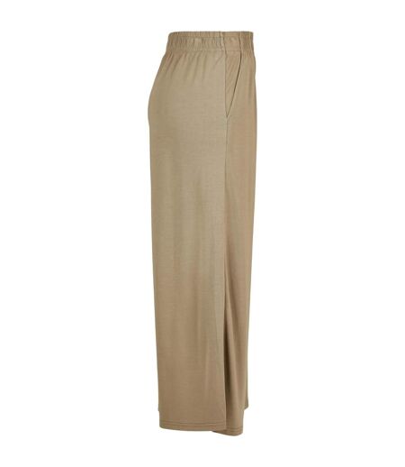 Womens/ladies Modal Culottes Khaki Brown Urban Classics