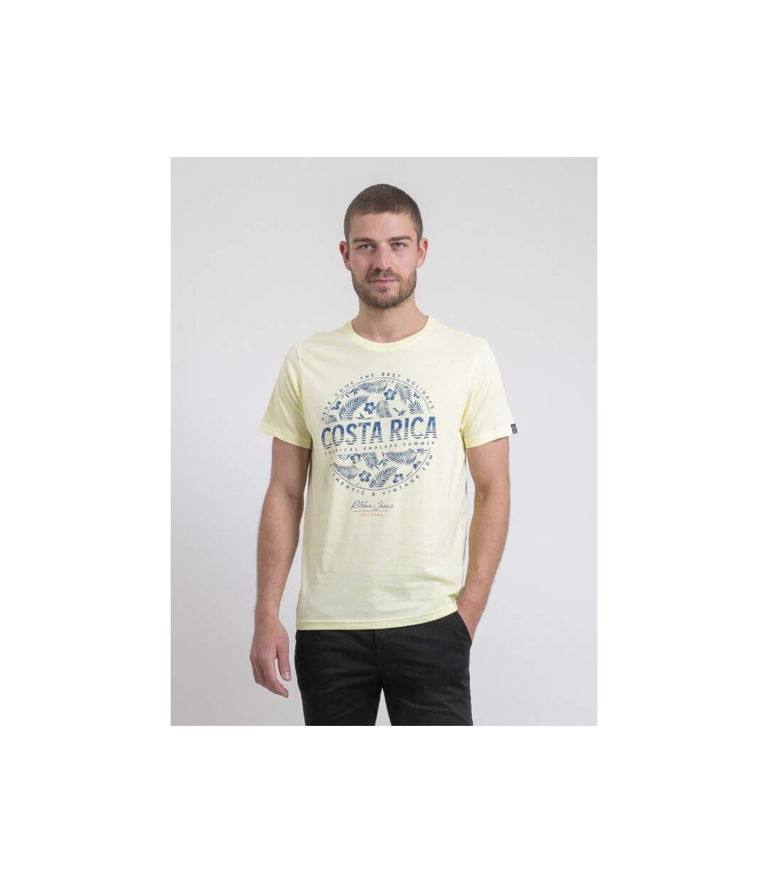 T-shirt col rond pur coton NEVOLTA-1