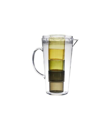 Pichet & 4 Verres Bain de Soleil 25cm Transparent