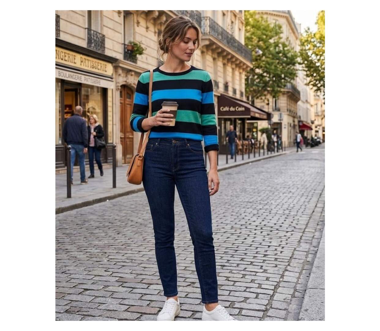 MAYFLOWER PAGODE2N - Pull large rayure en pur coton pour un confort absolu au quotidien-5