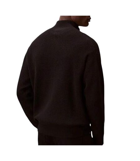 Sweat noir homme calvin klein jeans waffle