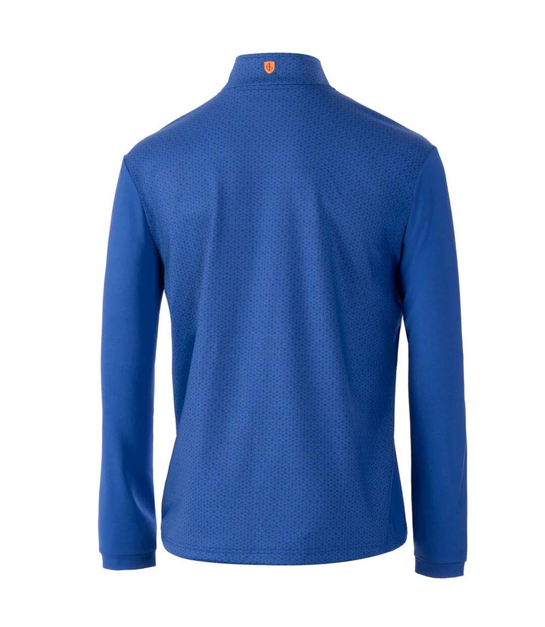 Mens abstract zip neck golf base layer top royal blue/black Island Green-2