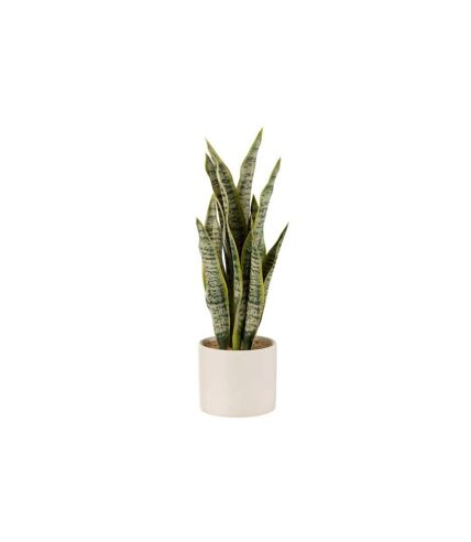 Plante Artificielle en Pot Sansevieria 37cm Vert