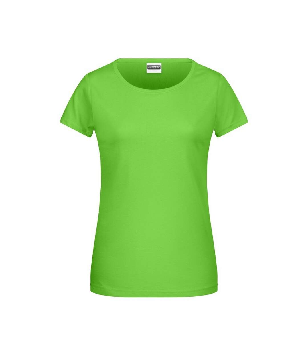 T-shirt Basic Femme Vert Citron James And Nicholson-1