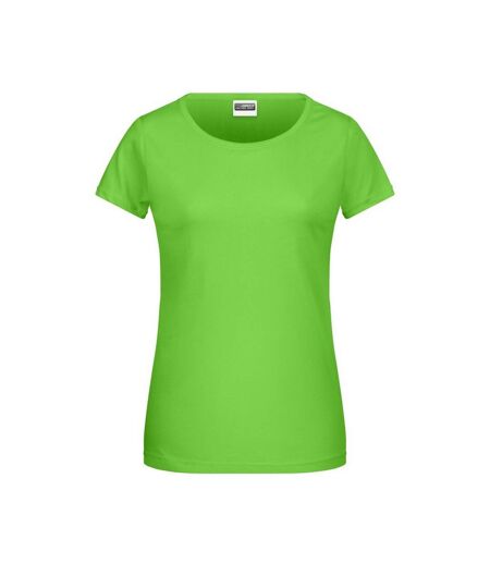 T-shirt Basic Femme Vert Citron James And Nicholson