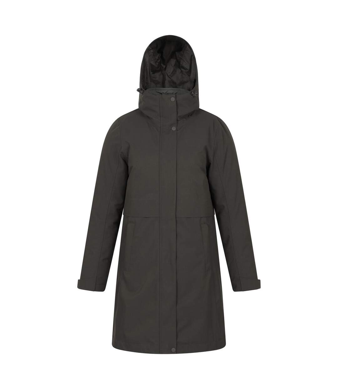 Womens/ladies Luna 3 In 1 Long Waterproof Jacket Khaki Green Mountain Warehouse-2