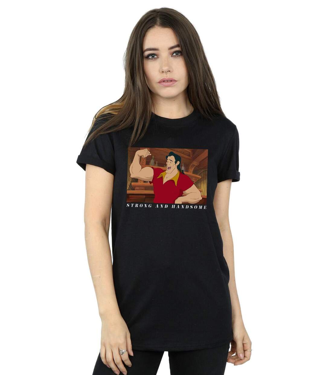 Disney - T-shirt BEAUTY AND THE BEAST HANDSOME BRUTE - Femme (Noir) - UTBI17134-2