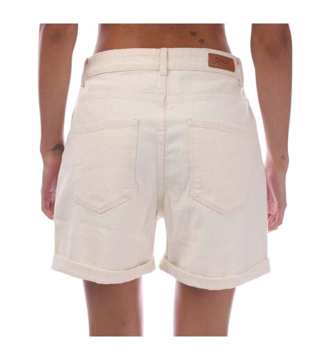 Short Vega Mom Femme Écru Only