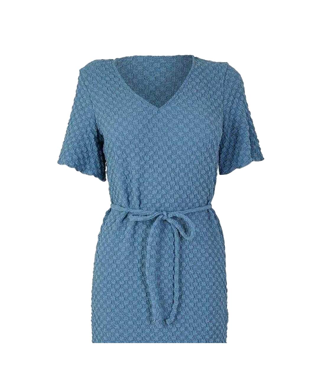 Robe Mi-longue Motif/style Bulles Femme Bleu Gris Vero Moda-4