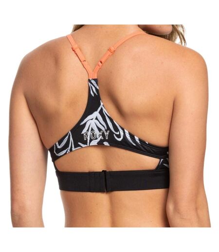 Haut De Bikini Noir/Blanc à fleurs Femme Roxy Fitness - XS