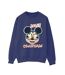 Disney Sweatshirt Womens/Ladies Mickey Mouse Jolly Christmas Glasses (Bleu marine) - UTBI29315-1