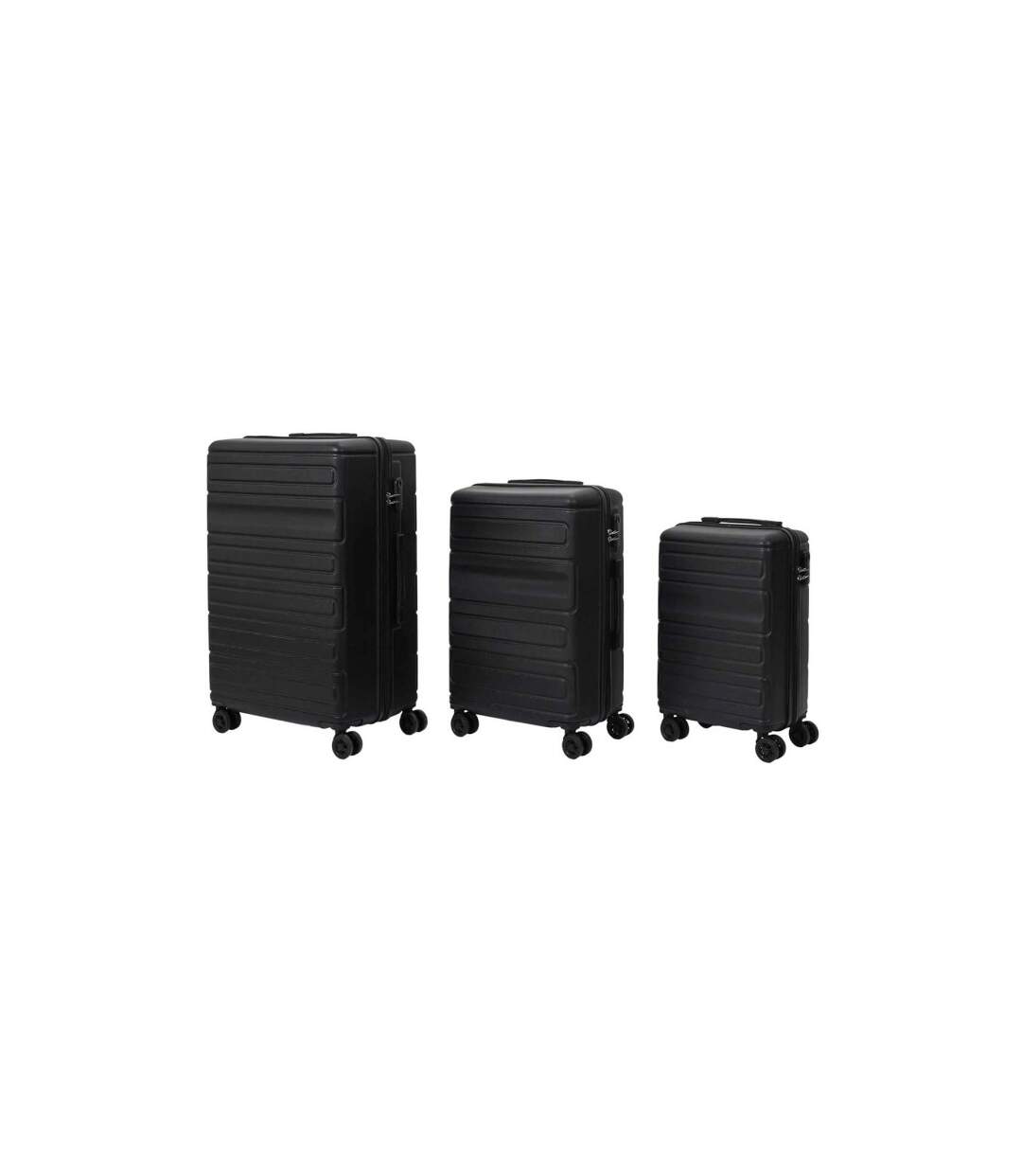 Lot de 3 Valises Rigides Acapulco 76cm Noir-1