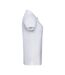 Polo manches courtes femme blanc Russell-3