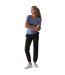 T-shirt Motif/style Logo F1649 Femme Bleu 4F-1