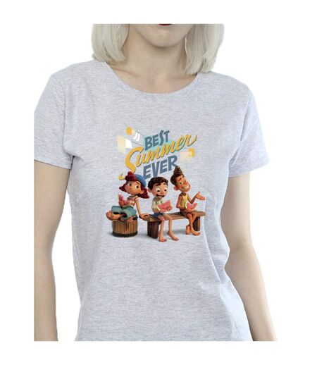 Disney T-shirt en coton Luca Best Summer Ever Womens/Ladies (Gris sportif) - UTBI26235