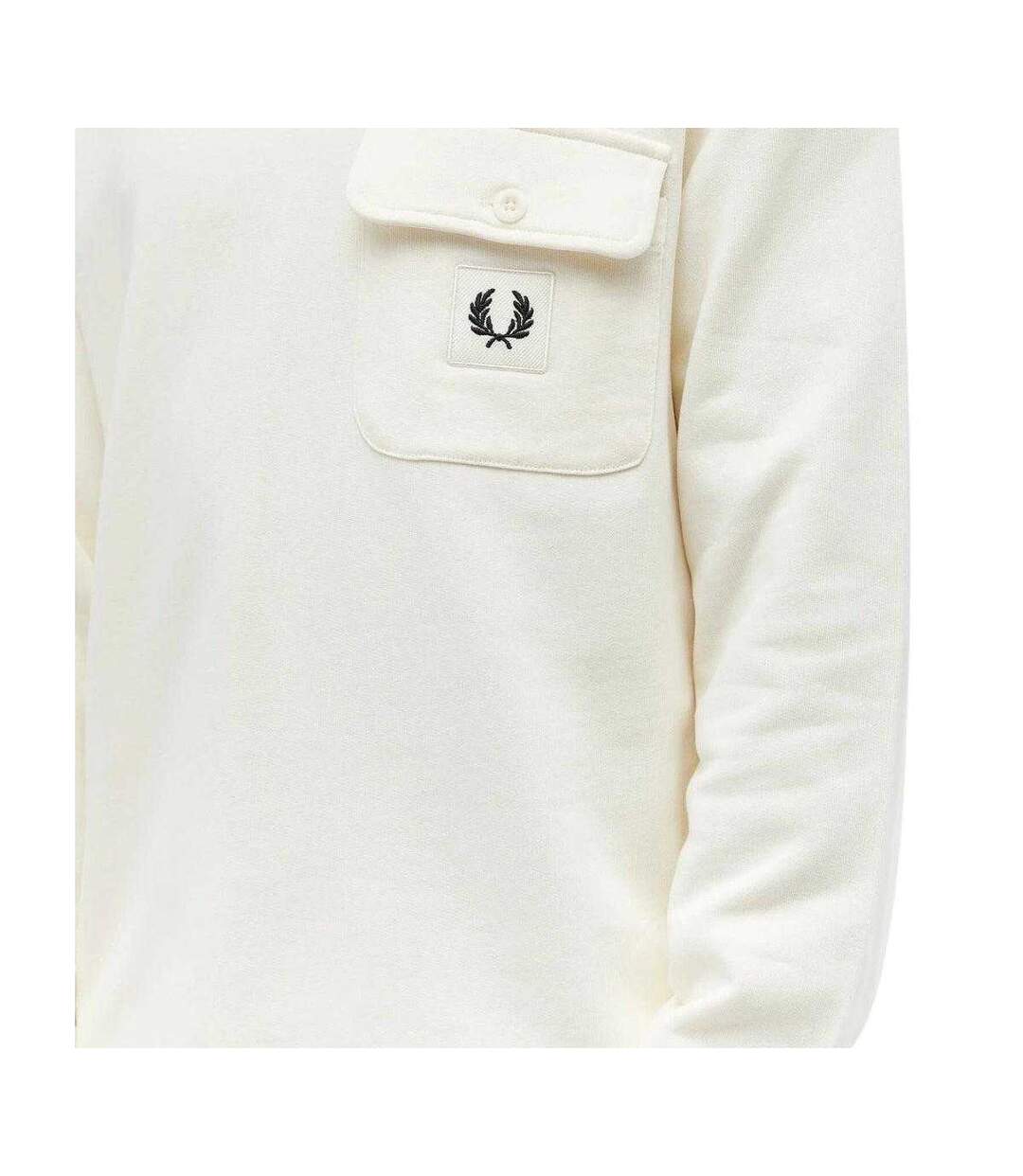 Polo Manches Longues Homme Écru Fred Perry-4